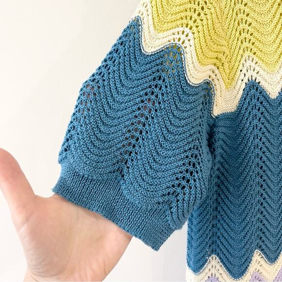 Heartloom Knit Mini Dress Beach Cover Up Woman’s size S Multicolor - Picture 8 of 8